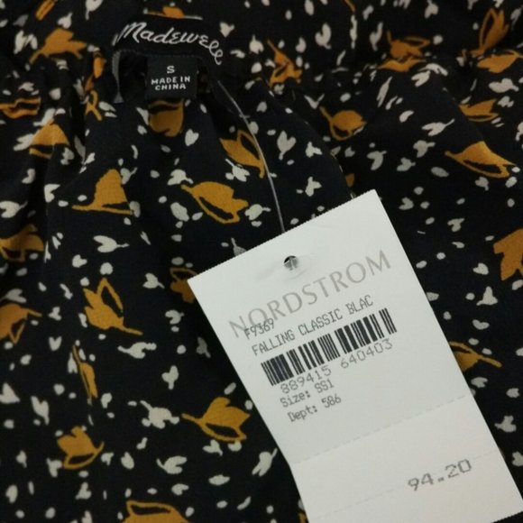 NWT Madewell silk TOP size S Off Shoulder blouse - Picture 7 of 7